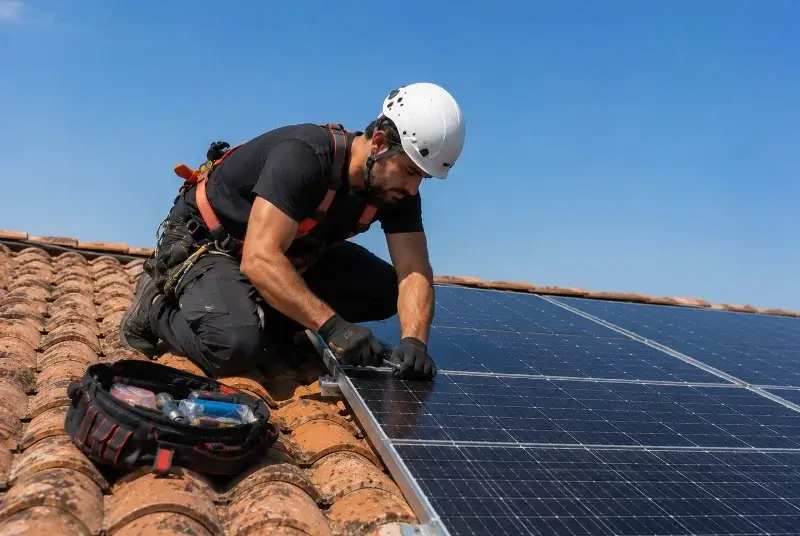 Maintenance et monitoring de panneaux solaires à Castries